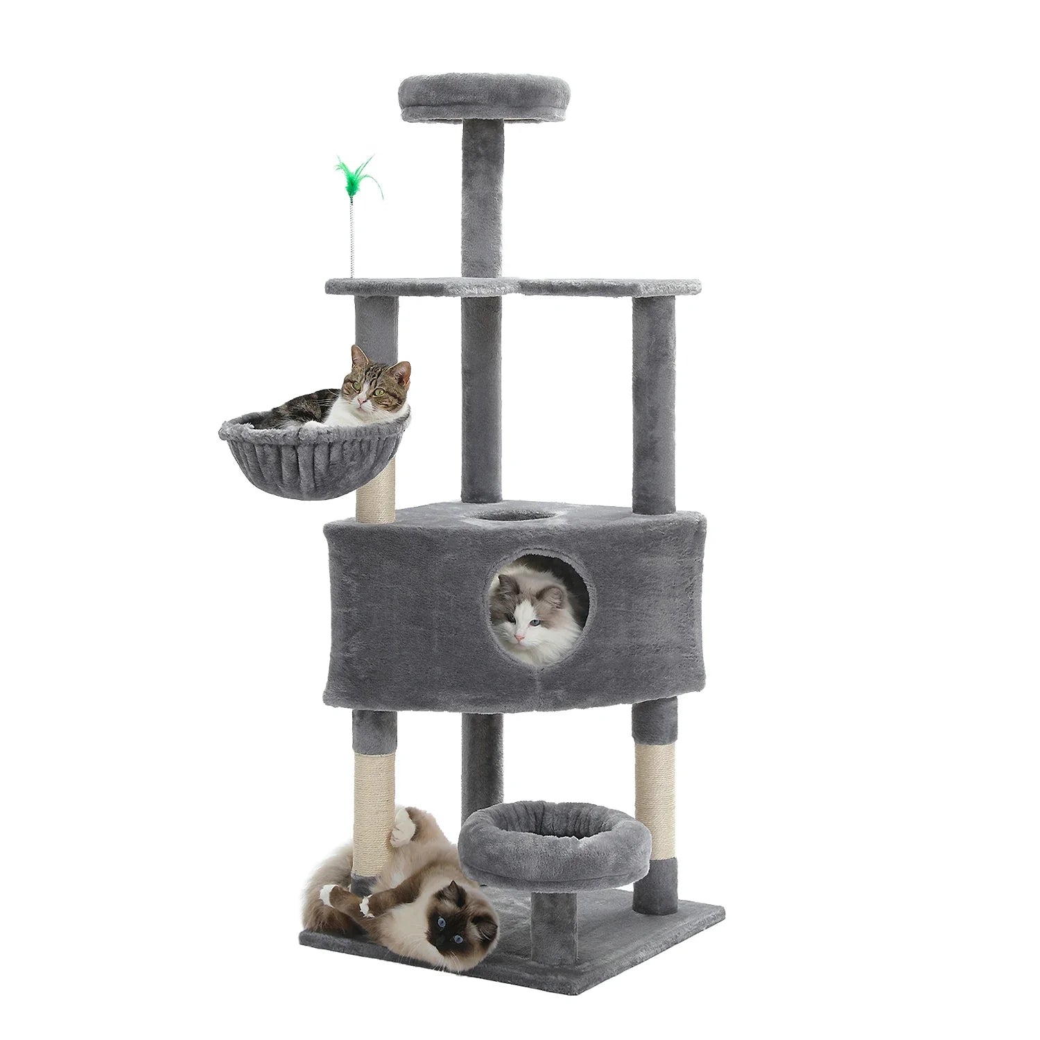 Multi-Level Cat Tree Tower with Scratching Post and Cozy Condo-My Little Pet