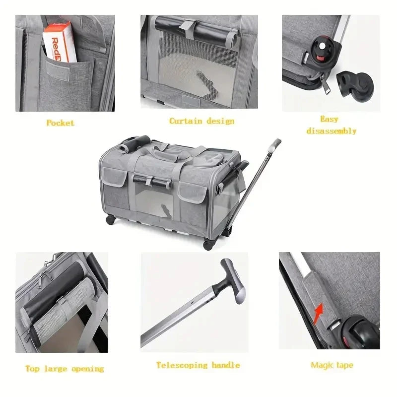 Extra Large Portable Pet Trolley Case-My Little Pet