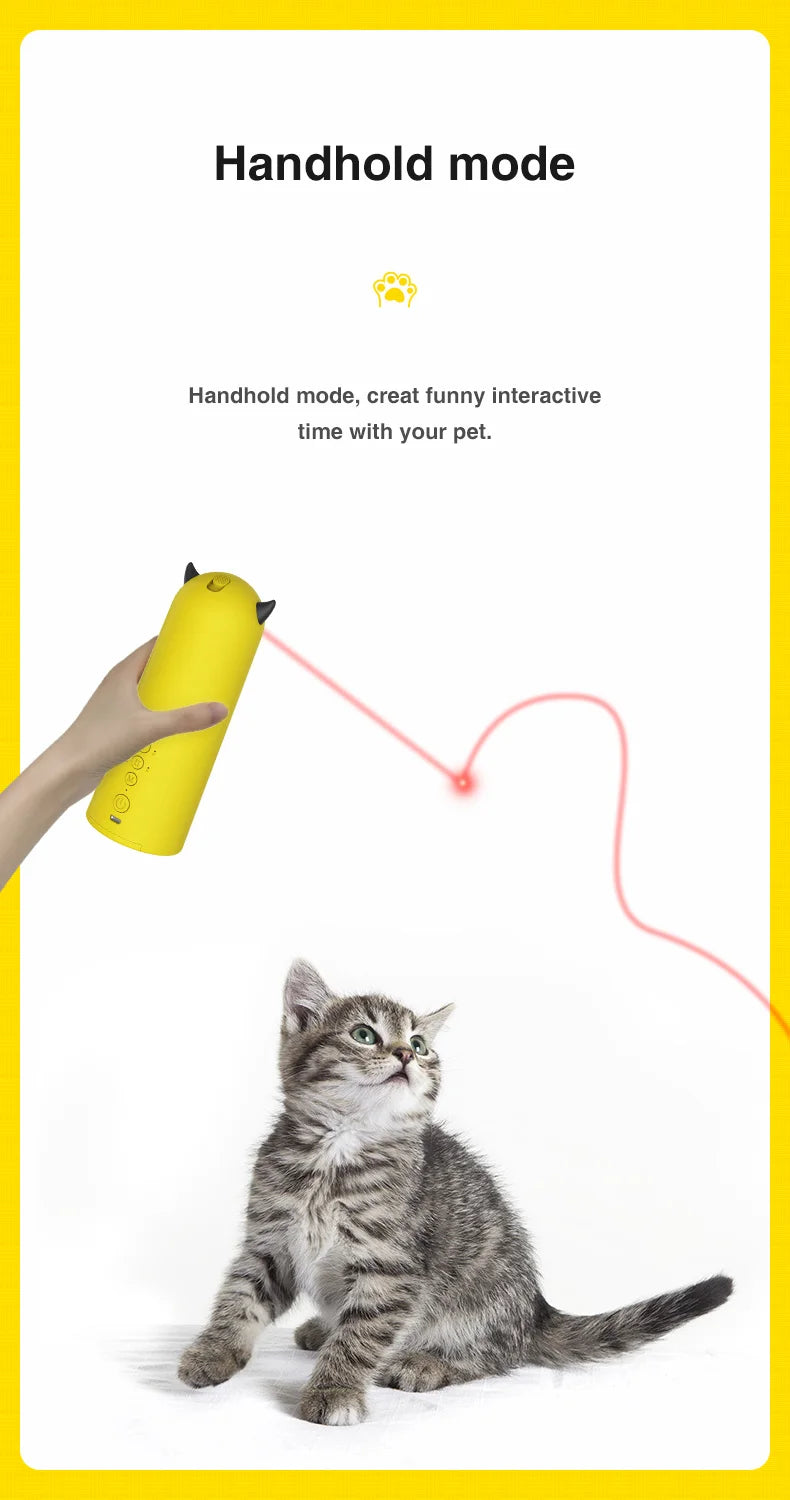 Interactive Automatic Laser Cat Toy with Adjustable Settings-My Little Pet