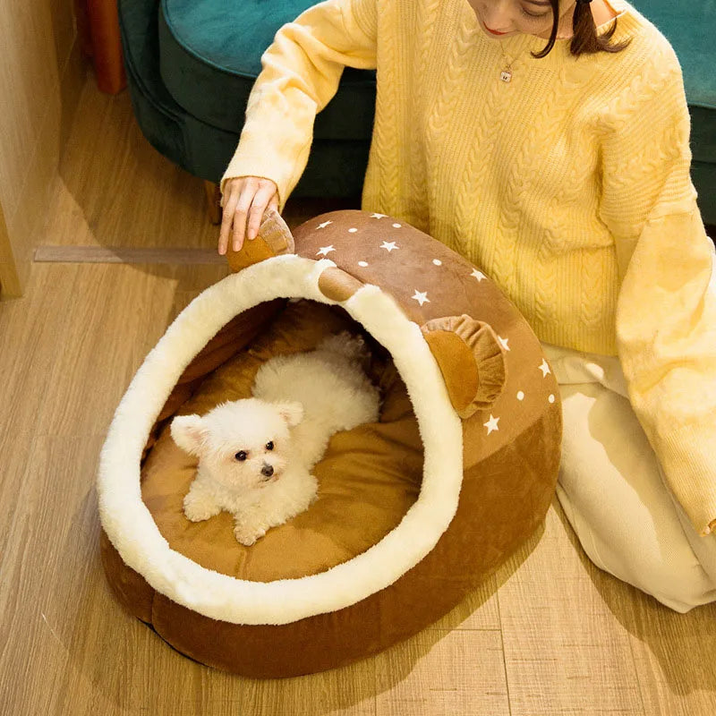 Foldable Pet House with Soft Kennel Mat for Small Pets-My Little Pet