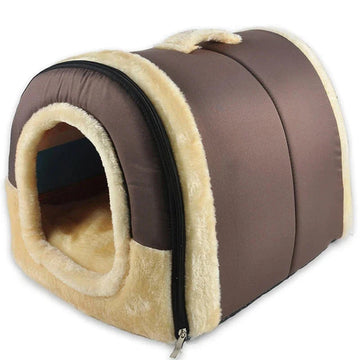 Comfortable Indoor Dog and Cat Bed with Removable Cushion and Non-Slip Base-My Little Pet