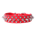 Stylish Leather Dog Collar with Punk Rivets-My Little Pet