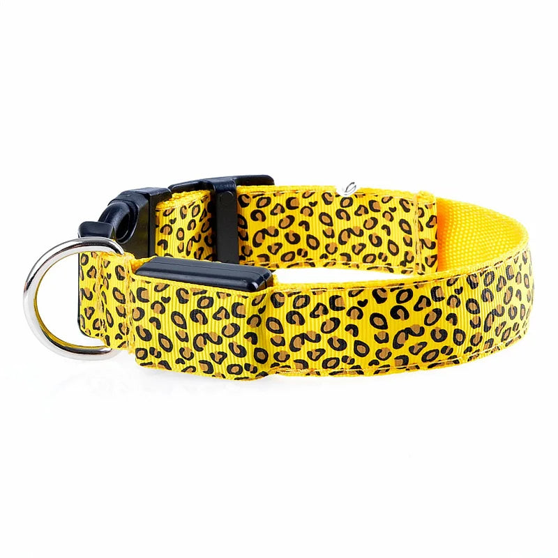 LED Nylon Dog Collar - Night Safety with Flashing Lights-My Little Pet