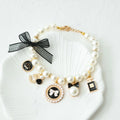 Elegant Pet Pearl Collar with Rhinestone Accents-My Little Pet