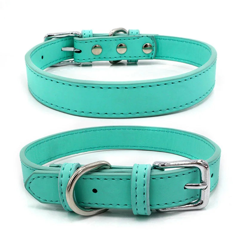 Premium PU Leather Collar for Dogs and Cats - Adjustable and Comfortable-My Little Pet