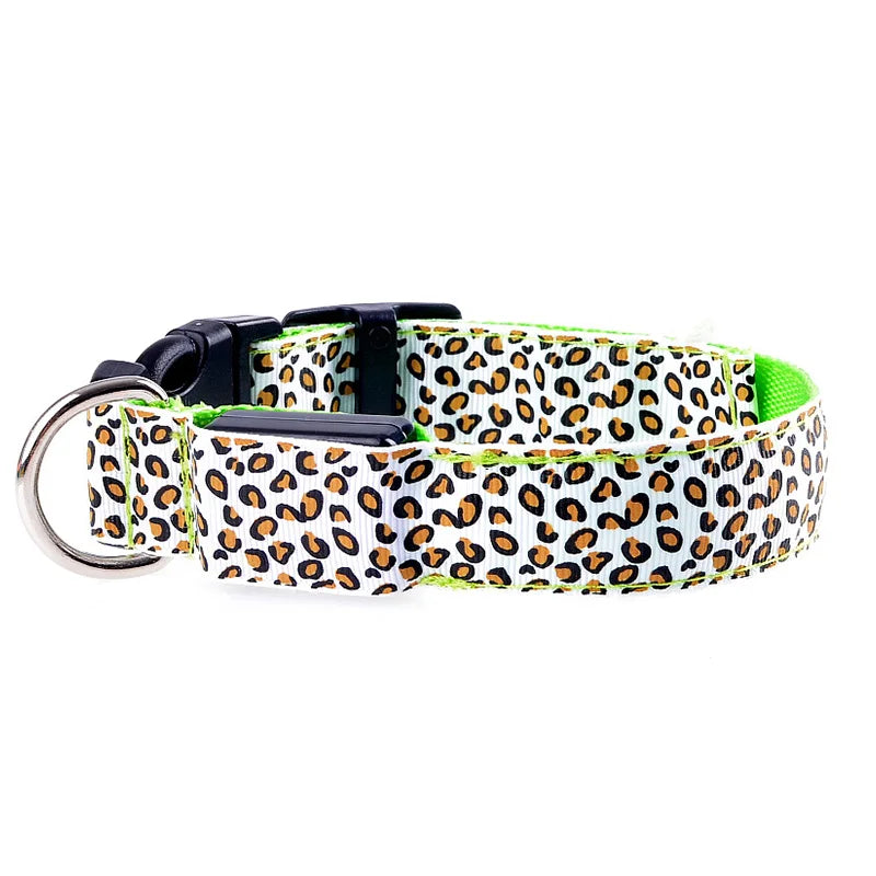 LED Nylon Dog Collar - Night Safety with Flashing Lights-My Little Pet