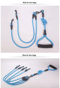 Dual-Head Nylon Dog Leash for Multiple Dogs-My Little Pet