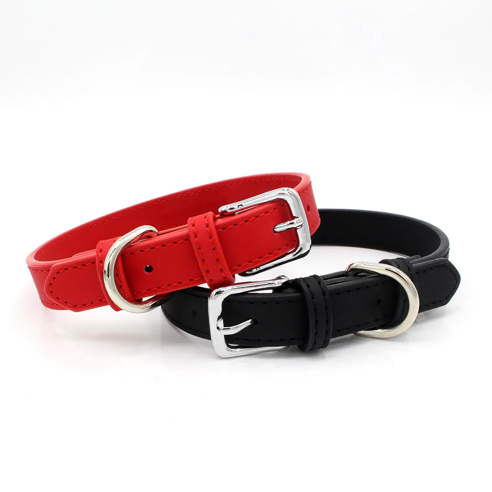 Premium PU Leather Collar for Dogs and Cats - Adjustable and Comfortable-My Little Pet