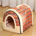 Comfortable Indoor Dog and Cat Bed with Removable Cushion and Non-Slip Base-My Little Pet