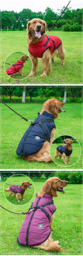 Winter Warm Waterproof Dog Jacket with Integrated Harness-My Little Pet