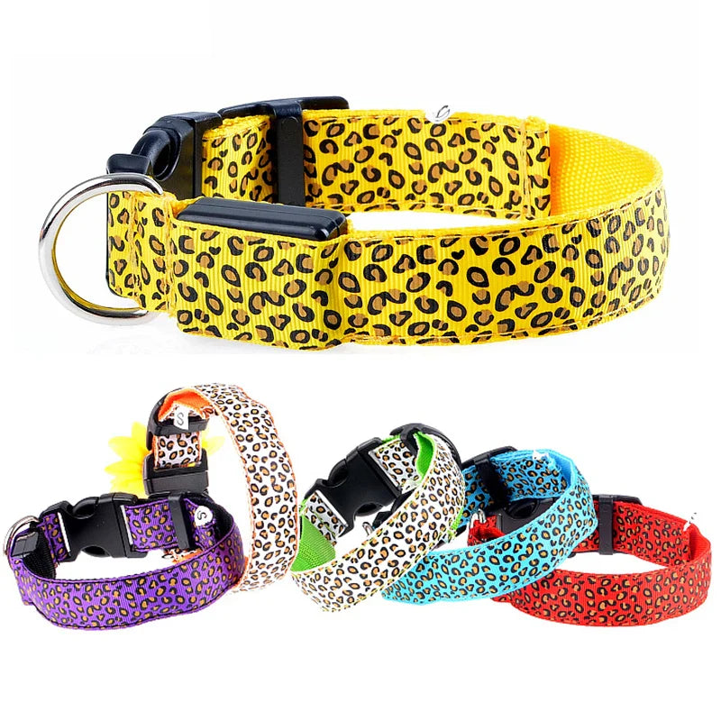 LED Nylon Dog Collar - Night Safety with Flashing Lights-My Little Pet