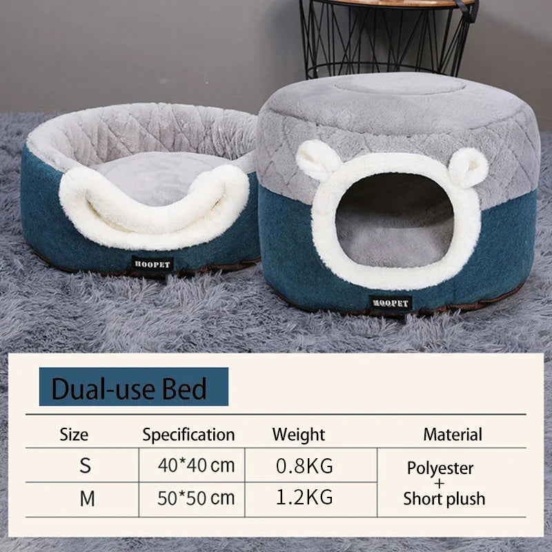 Soft Plush Cat Bed House for Small Dogs and Cats-My Little Pet