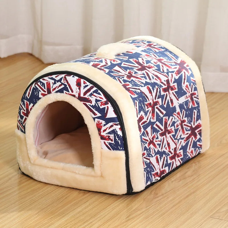 Comfortable Indoor Dog and Cat Bed with Removable Cushion and Non-Slip Base-My Little Pet