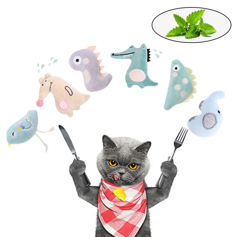 Interactive Catnip Toy for Cats - Soft Plush Chew Toy for Dental Health-My Little Pet