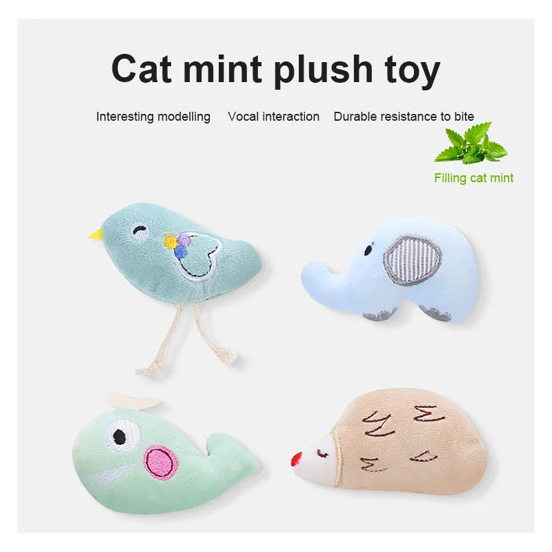 Interactive Catnip Toy for Cats - Soft Plush Chew Toy for Dental Health-My Little Pet