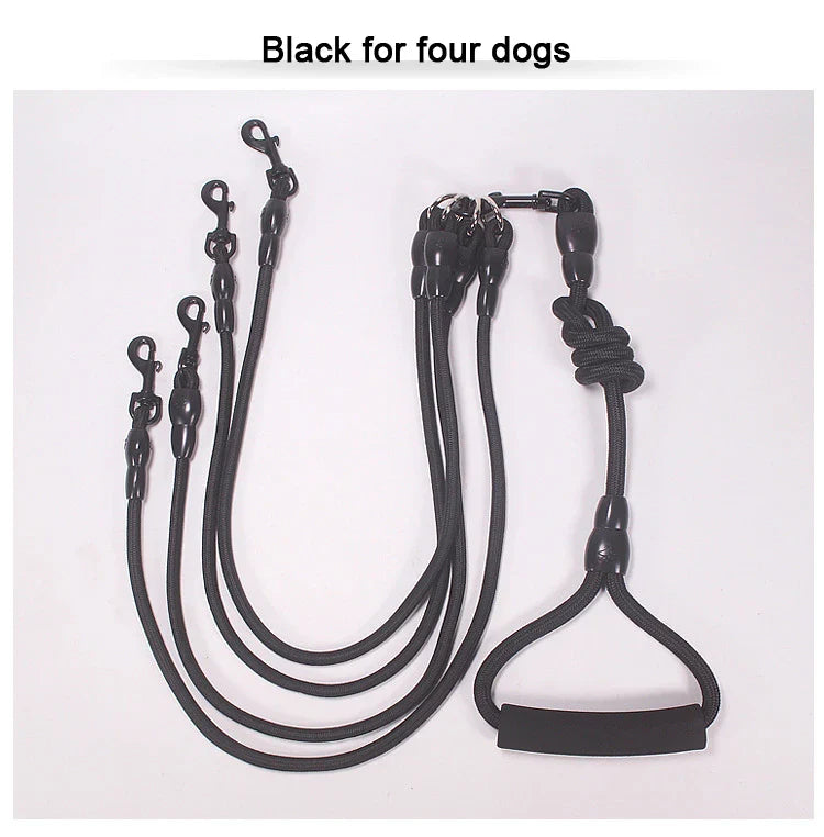 Dual-Head Nylon Dog Leash for Multiple Dogs-My Little Pet