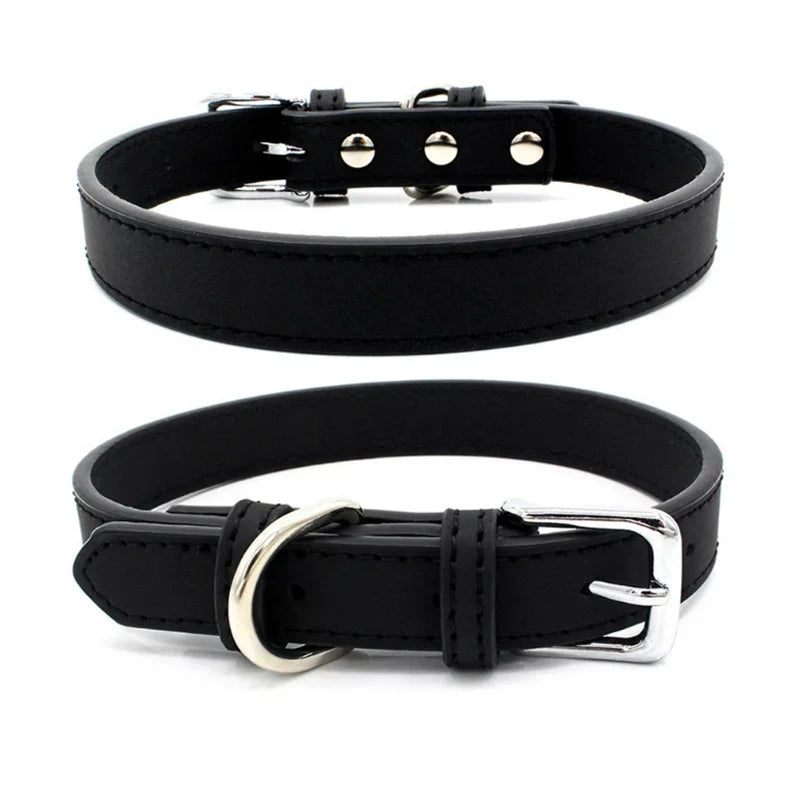 Premium PU Leather Collar for Dogs and Cats - Adjustable and Comfortable-My Little Pet