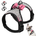 Reflective Rhinestone Dog Harness with Bowknot for Small to Medium Breeds-My Little Pet