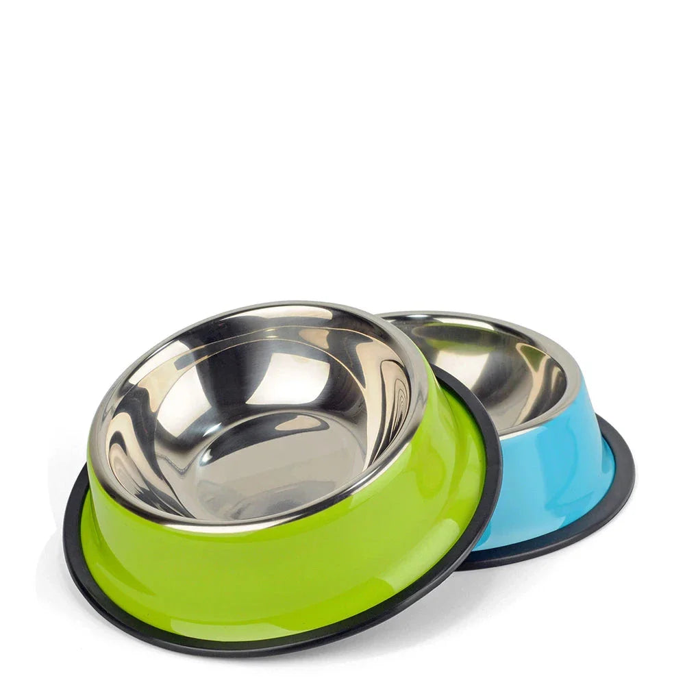 Multi-Colored, Stainless Steel Pet Bowls for Cats and Dogs-My Little Pet