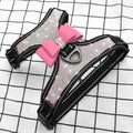 Reflective Rhinestone Dog Harness with Bowknot for Small to Medium Breeds-My Little Pet