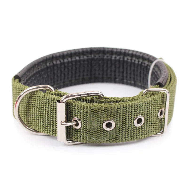 Solid Nylon Dog Collar - Adjustable Collar for Small, Medium, and Large Dogs (Teddy, Keji, Pitbull, Bulldog, Beagle) - My Little Pet