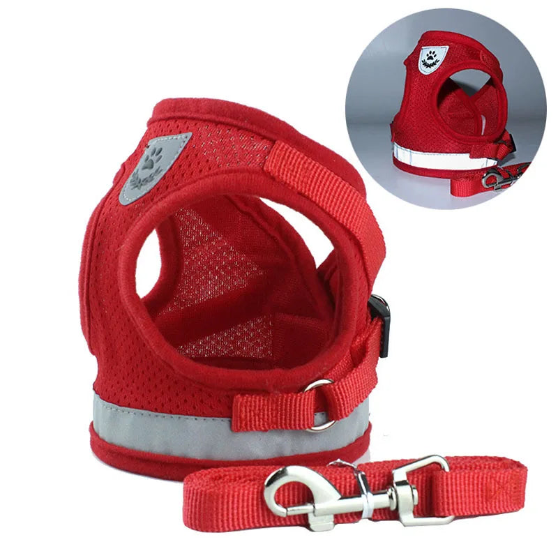 Reflective Nylon Dog Harness and Leash Set for Small to Medium Dogs and Cats-My Little Pet