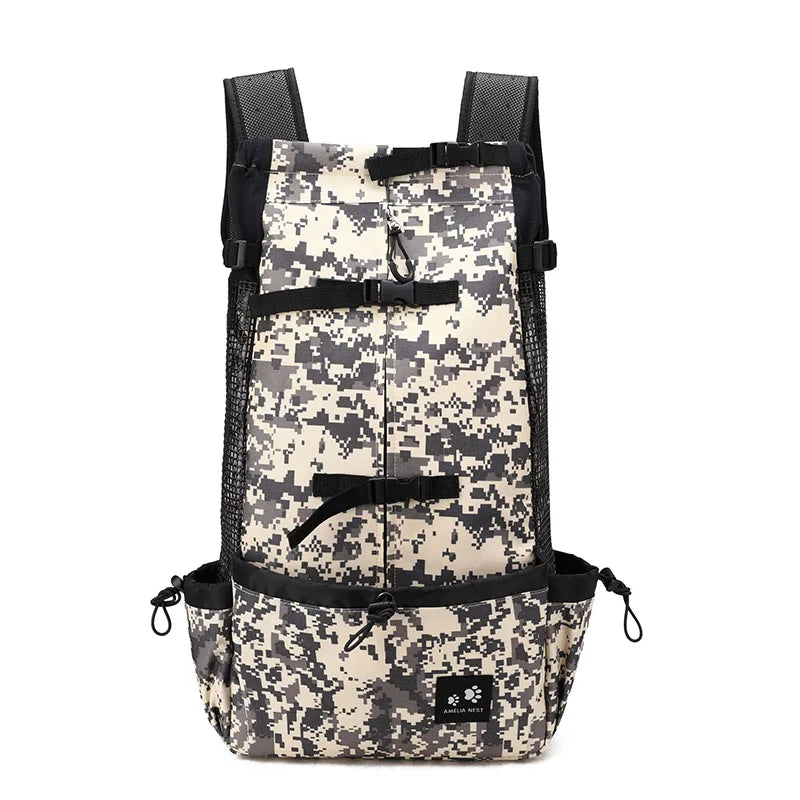 Durable Camouflage Backpack Carrier for Medium to Large Dogs-My Little Pet