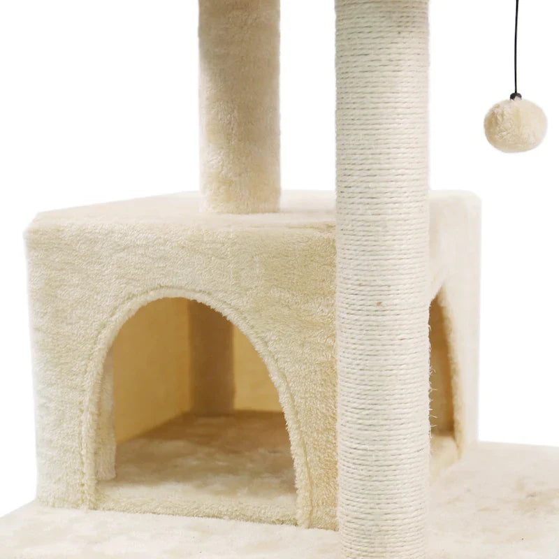 Multi-Level Cat Tree Tower with Scratching Post and Cozy Condo-My Little Pet