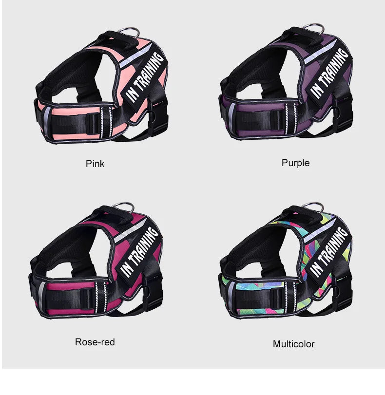 KOMMILIFE Adjustable Dog Harness with Reflective and Breathable Design-My Little Pet