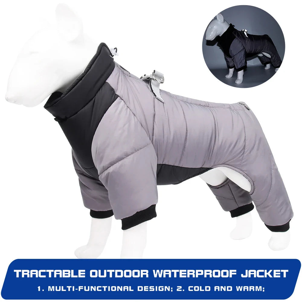 Thickened Winter Dog Jacket - Waterproof and Warm for Small to Medium Breeds-My Little Pet