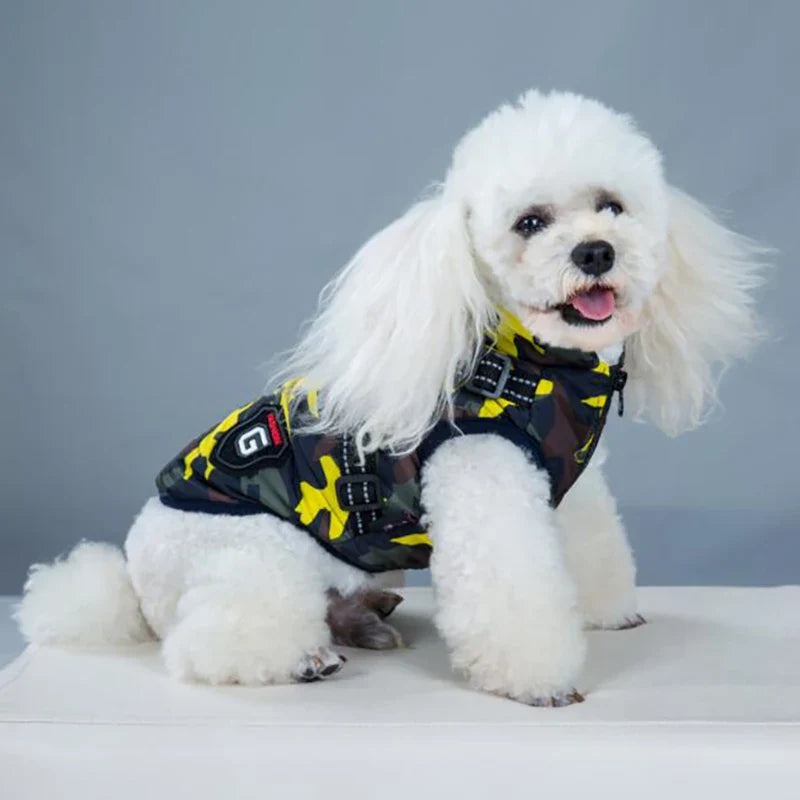 Winter Fleece Dog Jacket with Integrated Harness-My Little Pet