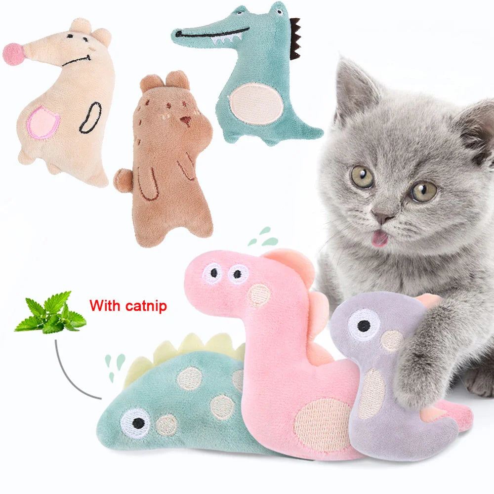 Interactive Catnip Toy for Cats - Soft Plush Chew Toy for Dental Health-My Little Pet