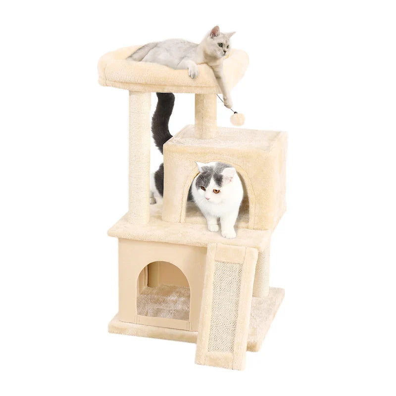 Multi-Level Cat Tree Tower with Scratching Post and Cozy Condo-My Little Pet