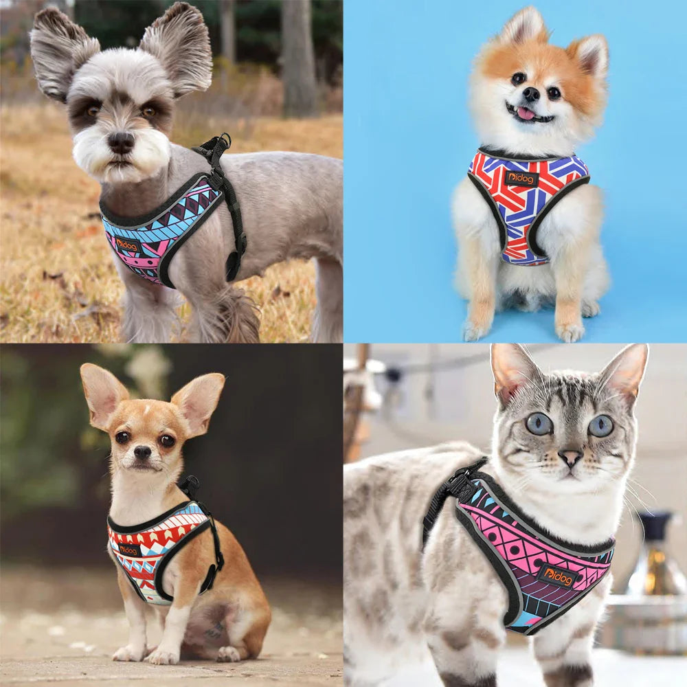 Reflective Nylon Harness Vest for Small to Medium Dogs and Cats-My Little Pet