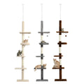 Floor-to-Ceiling Cat Tree - 228-274cm Tall Cat Climbing Tower-My Little Pet