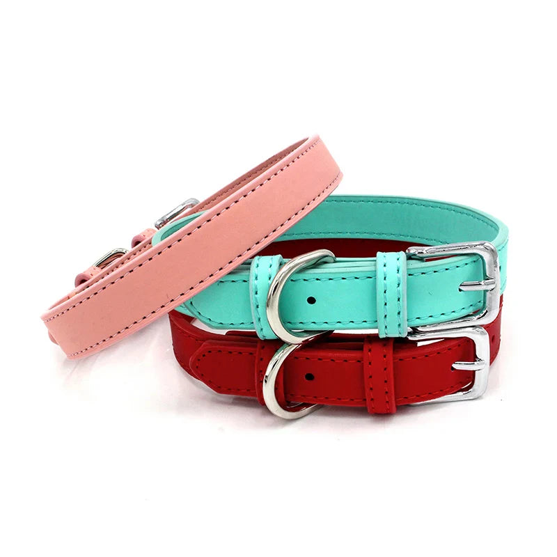 Premium PU Leather Collar for Dogs and Cats - Adjustable and Comfortable-My Little Pet