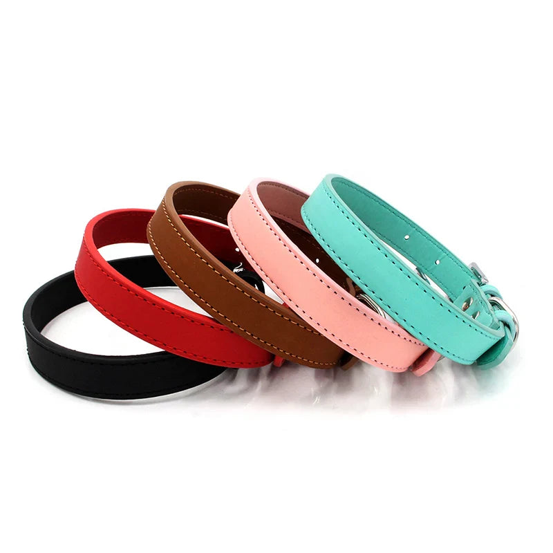 Premium PU Leather Collar for Dogs and Cats - Adjustable and Comfortable-My Little Pet