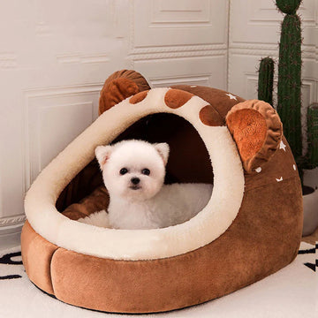 Foldable Pet House with Soft Kennel Mat for Small Pets-My Little Pet