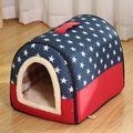 Comfortable Indoor Dog and Cat Bed with Removable Cushion and Non-Slip Base-My Little Pet