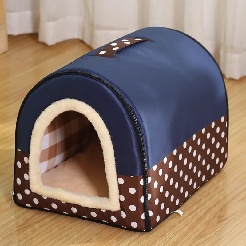 Comfortable Indoor Dog and Cat Bed with Removable Cushion and Non-Slip Base-My Little Pet