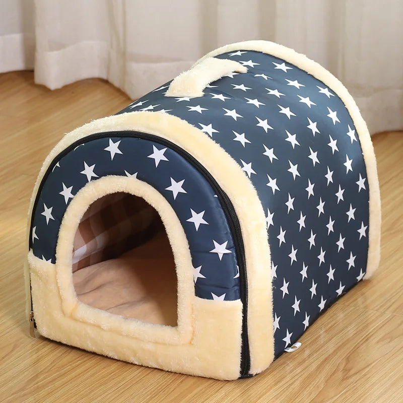 Comfortable Indoor Dog and Cat Bed with Removable Cushion and Non-Slip Base-My Little Pet