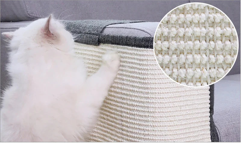 Sofa Furniture Protector with Sisal Scratching Pad-My Little Pet