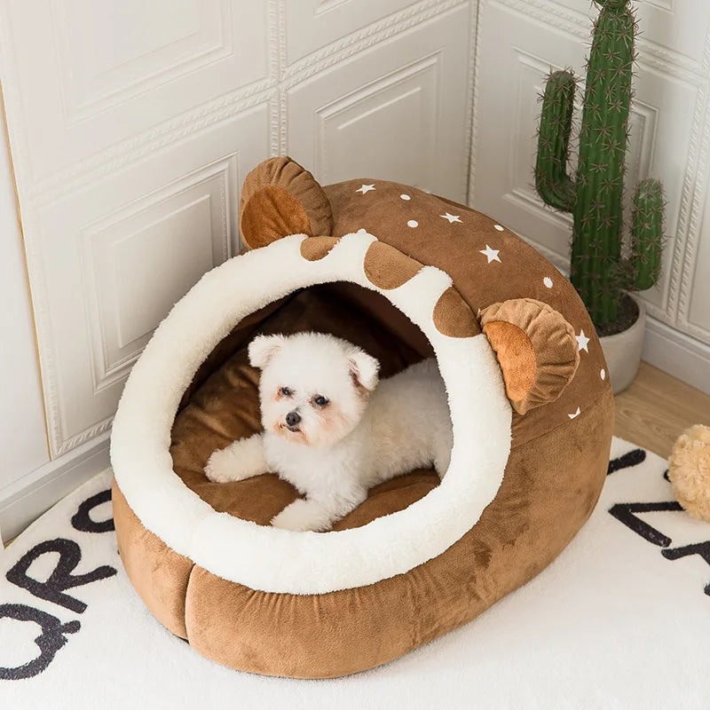 Foldable Pet House with Soft Kennel Mat for Small Pets-My Little Pet