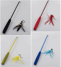 Retractable Cat Teaser Wand with Feather and Bell Attachments-My Little Pet