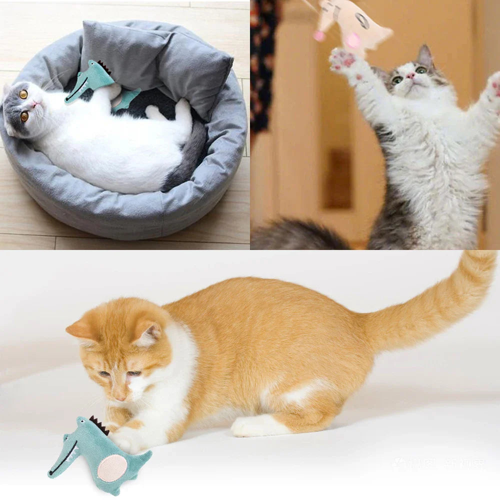 Interactive Catnip Toy for Cats - Soft Plush Chew Toy for Dental Health-My Little Pet