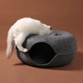 Donut-Shaped Cat Bed & Interactive Tunnel – Cozy Kitten House for Play and Rest-My Little Pet