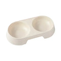 Macaron Pet Double Bowl - Plastic Feeding Tray for Cats & Dogs, Food & Water Feeder-My Little Pet