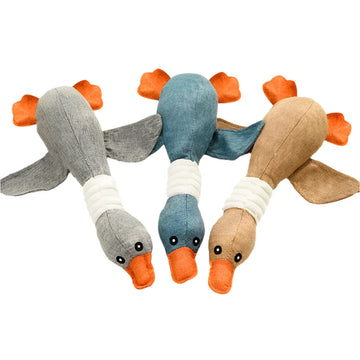 Pet Plush Geese Toy with Sound - Durable and Bite-Resistant for Teeth Cleaning-My Little Pet