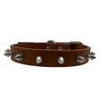 Leather Spiked Dog & Cat Collar - Stylish Studded Neck Strap for Pets-My Little Pet