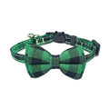 Adjustable Plaid Christmas Cat Collar with Bow Tie and Bell - Breakaway Design for Pets-My Little Pet